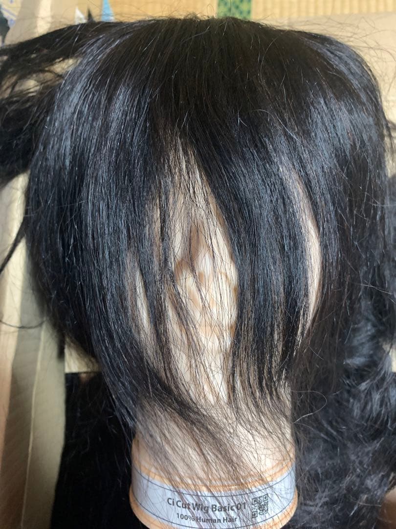 使用済みの人毛カットウィッグ　12体セット売り