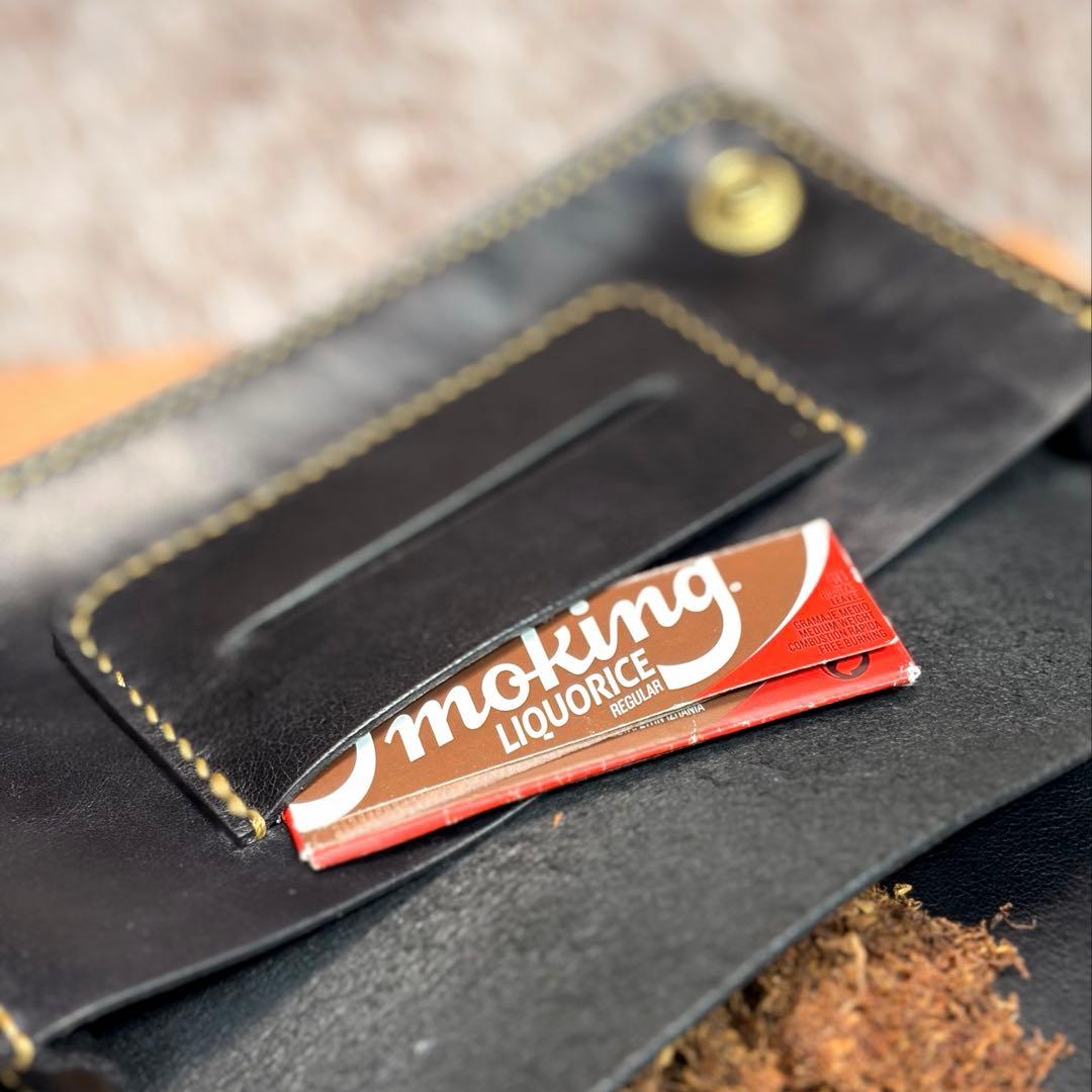 YAMATO ◎柔らかい二つ折りシャグポーチ.牛スムース革◎