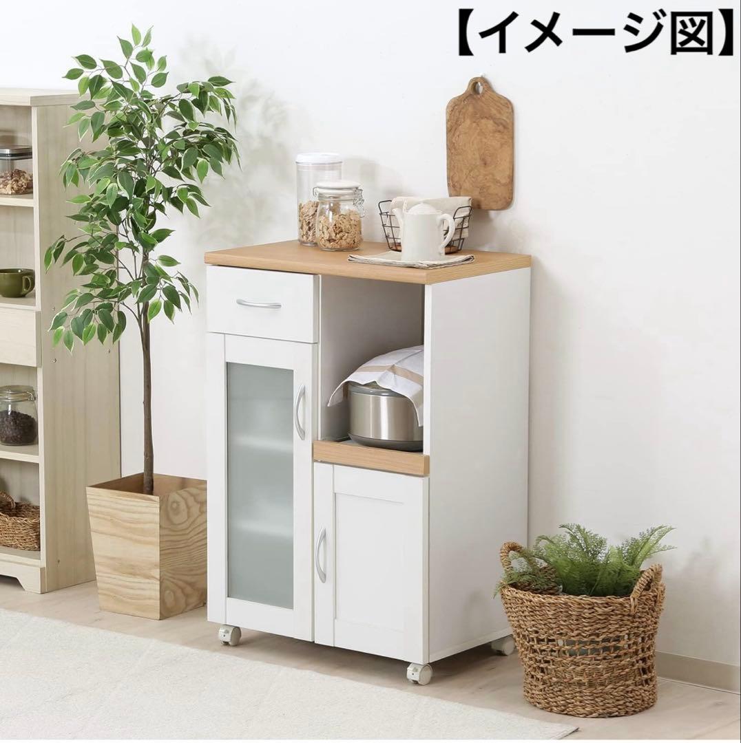 【未開封】不二貿易 キッチン収納棚 食器棚 幅60×奥行39.5×高さ89cm