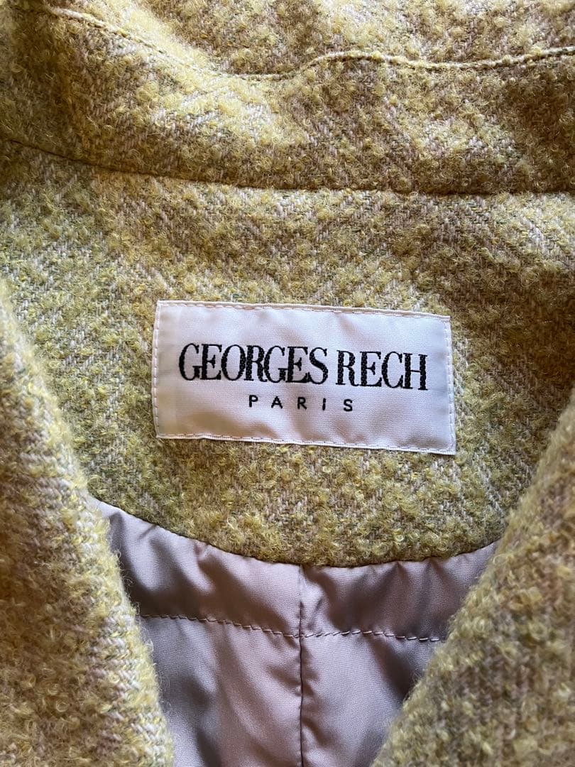 SALE⭐︎ES RECH ダブルウールコート 38 背中ダウン入り