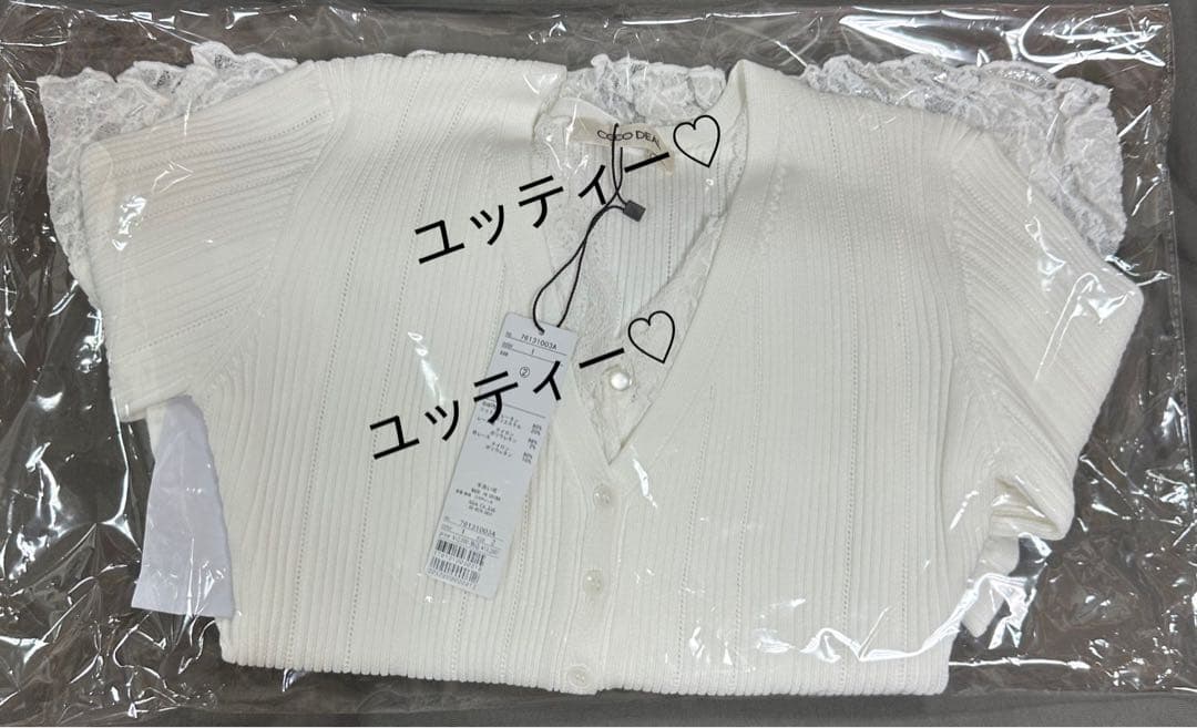 COCO DEAL レースドッキングニット