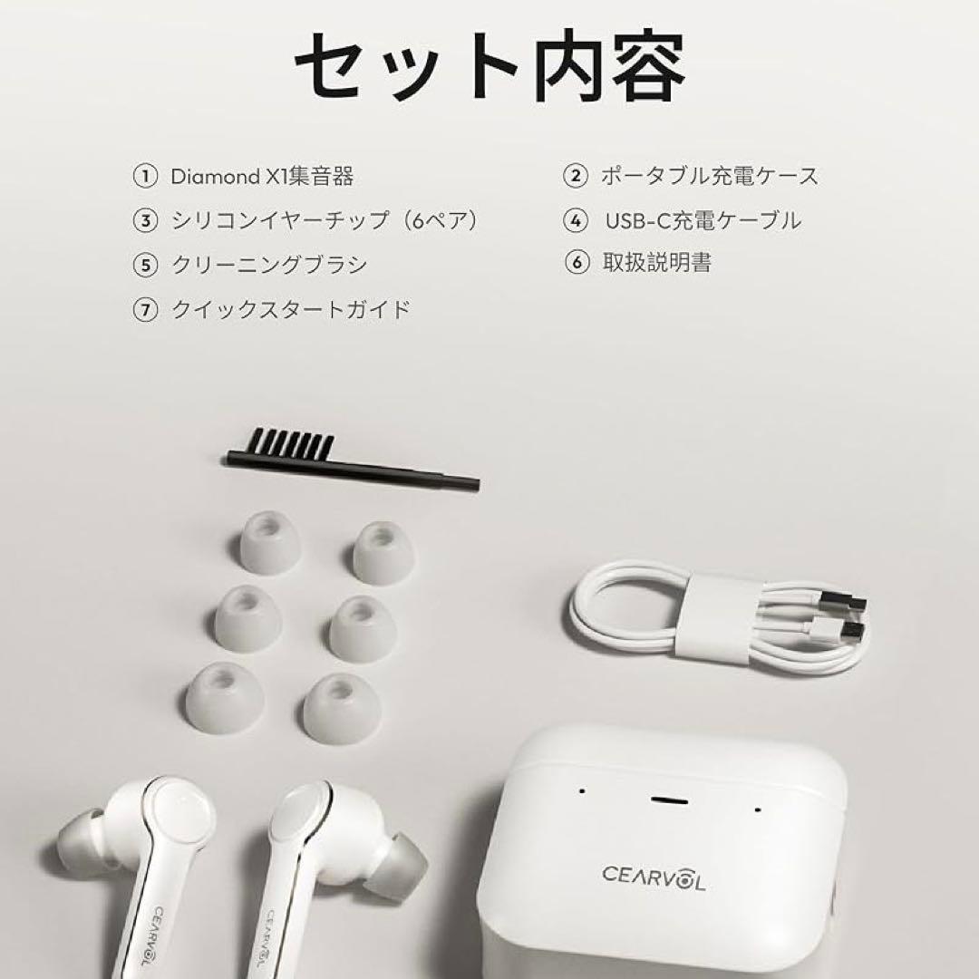 集音器 Bluetooth5.3 ワイヤレスイヤホン型 高齢者向け 36時間使用