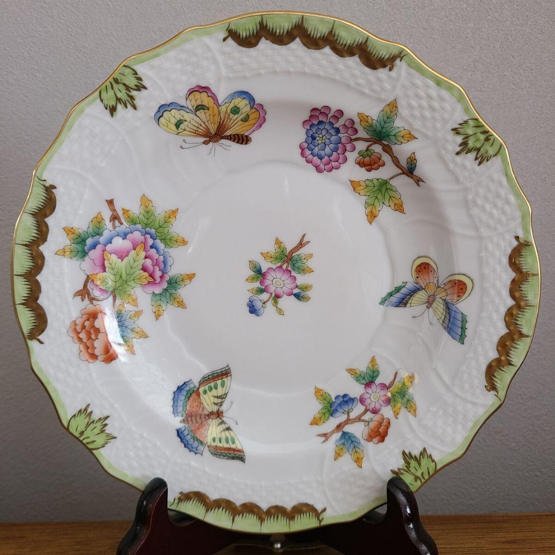 HEREND（ヘレンド） ヴィクトリアブーケ デザートプレート 2点セット