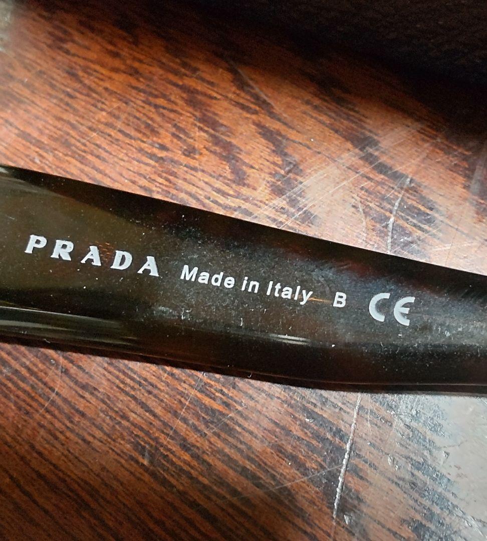 PRADA ラウンド型 サングラスべっ甲柄 細身∶未使用に近い美品✨