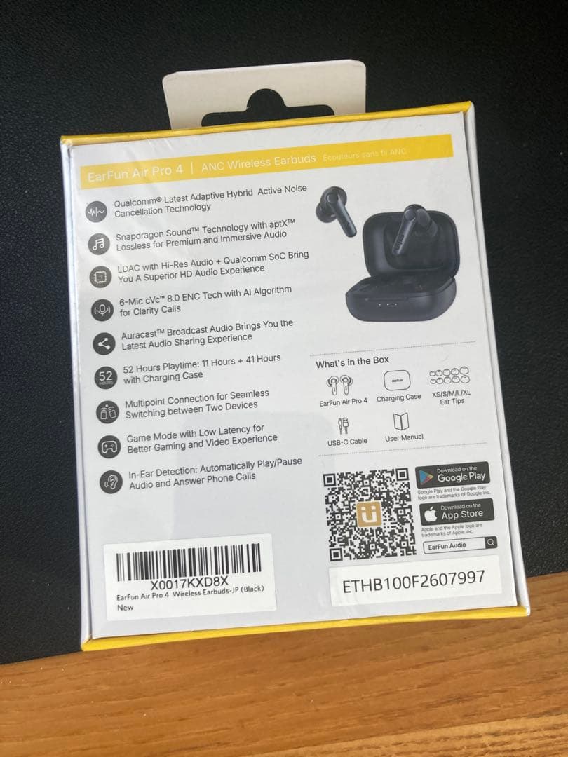 【新品未開封・即購入〇】EarFun Air Pro 4 ワイヤレスイヤホン