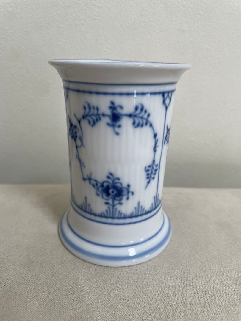 送料込希少　ロイヤルコペンハーゲン　ブルーフルーテッド美品ペン立て　花瓶小物入れ