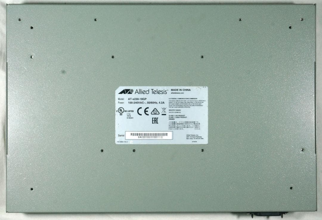 アライドテレシス x230-18GP PoE+スイッチ 防犯カメラ等に！