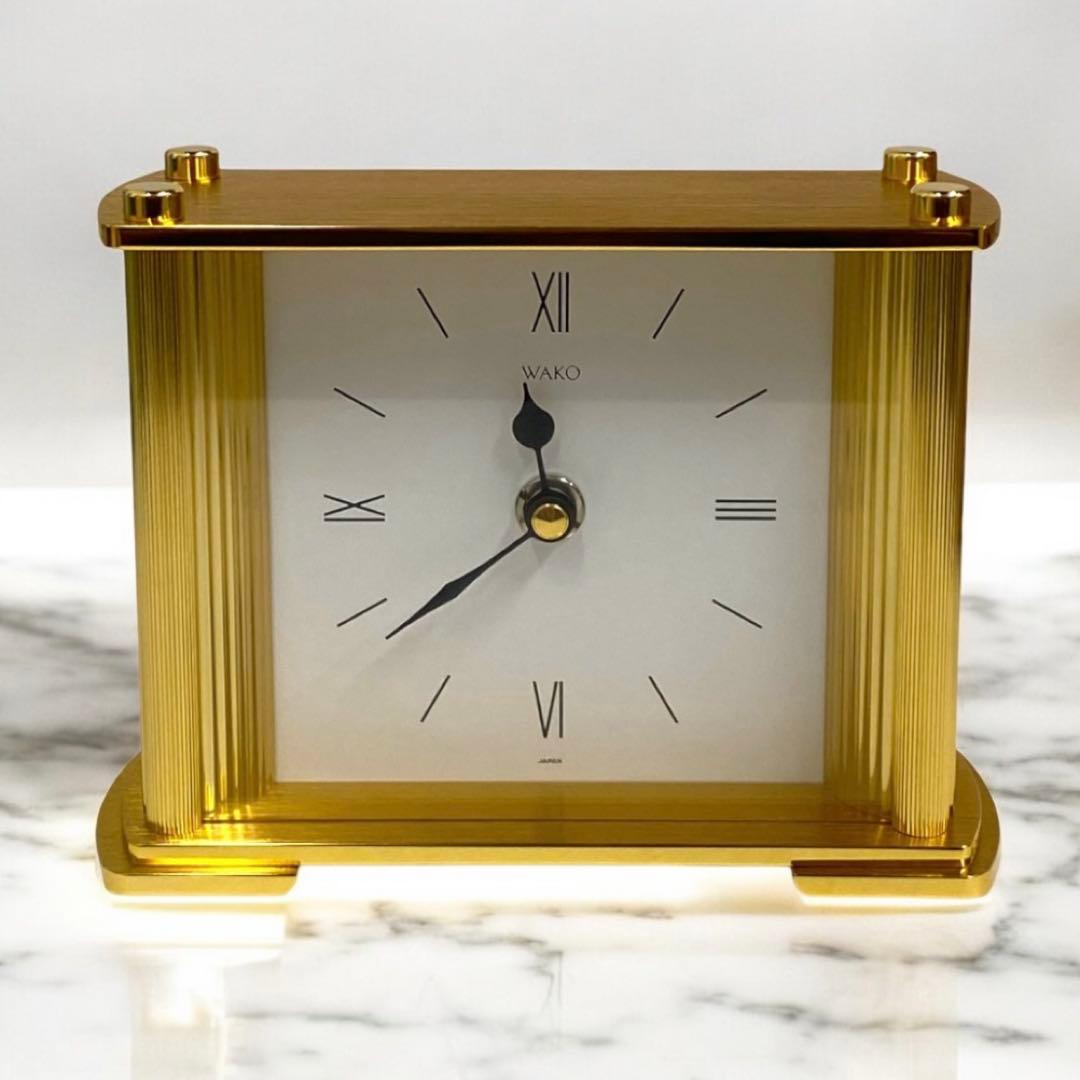 【新品】 銀座和光　置時計　ゴールド　25コ324