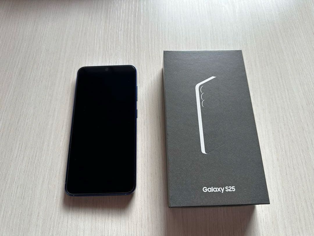 Galaxy S25 ネイビー（SIMトレイ無し） 箱付き+ケース&フィルム