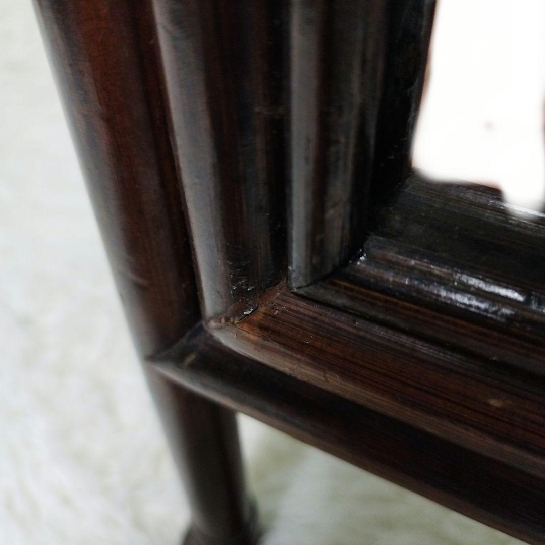 p*l様 レトロ　　ラタン　スタンドミラー　姿見