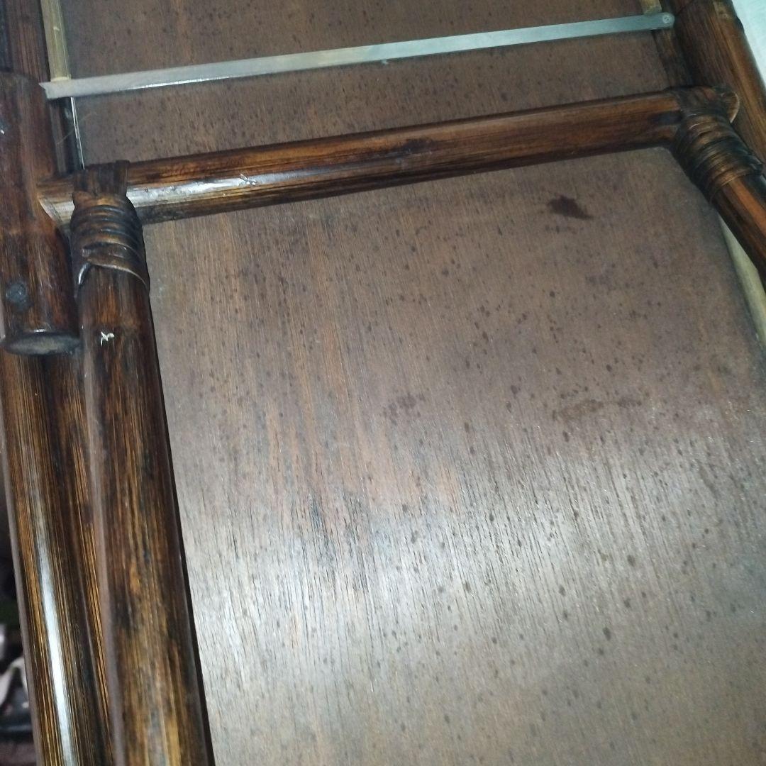 p*l様 レトロ　　ラタン　スタンドミラー　姿見