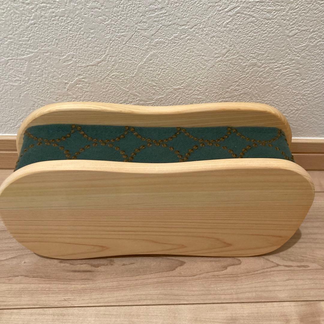 ミナペルホネン　キシル　ティッシュカバー　kaku　グリーン　タンバリン