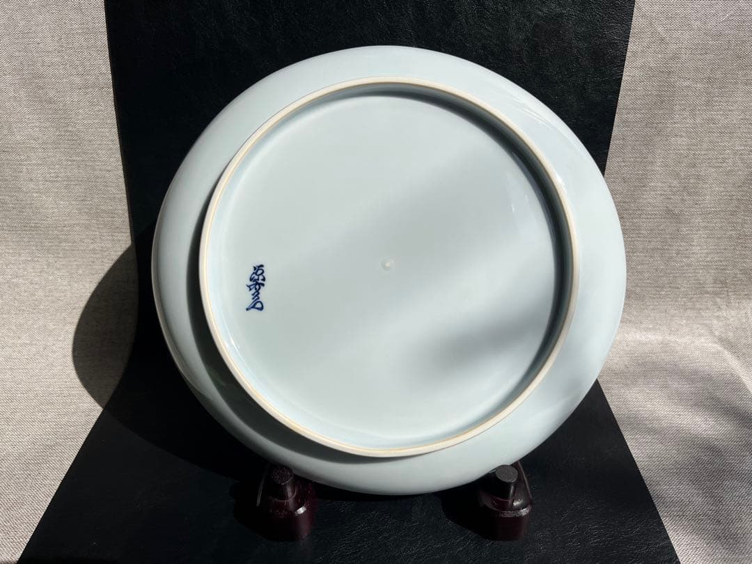 源右衛門　染錦向日葵　ひまわり　楕円皿　大皿　一枚