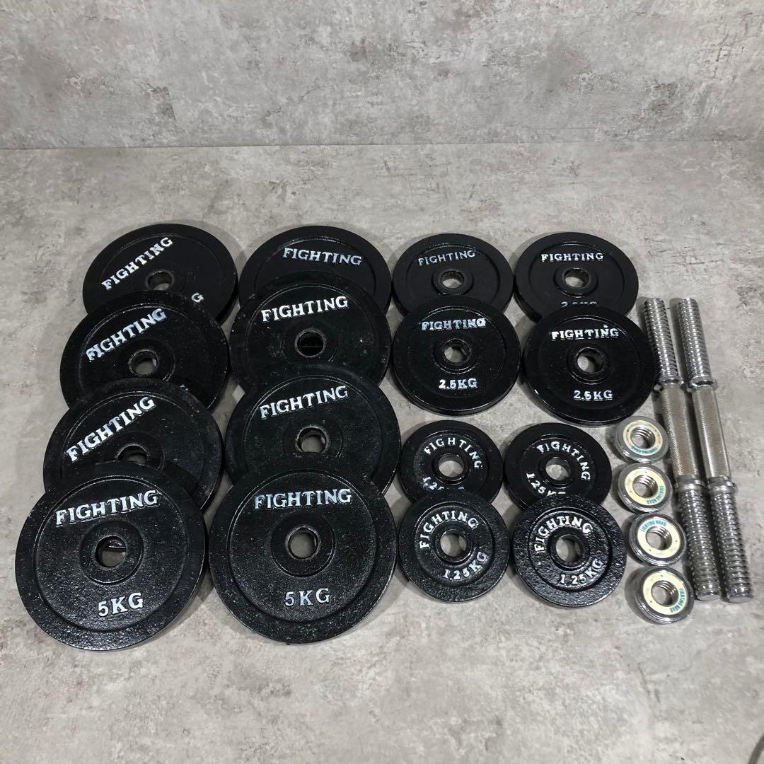 人気 FIGHTING ROAD ダンベル 60kgセット 片側30kg ②