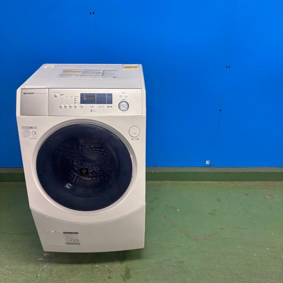 595SHARPドラム式洗濯機　乾燥付　プラズマクラスター　10／6キロ　左開き