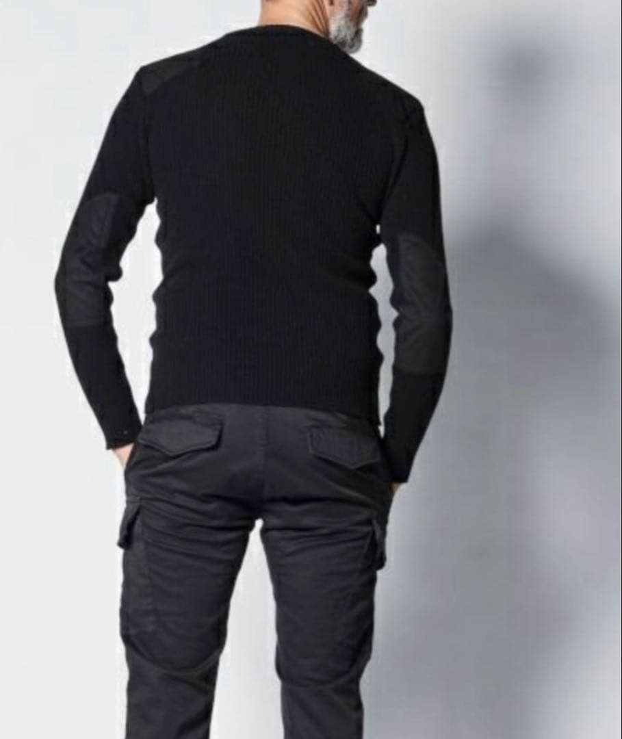 1piu1uguale3 コマンドセーター 干場 BLACK MILITARY