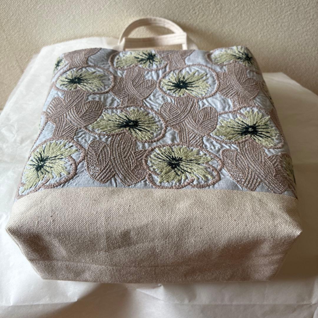 ミナペルホネン 生地使用　hana kaze/タンバリン　お散歩トートバッグ