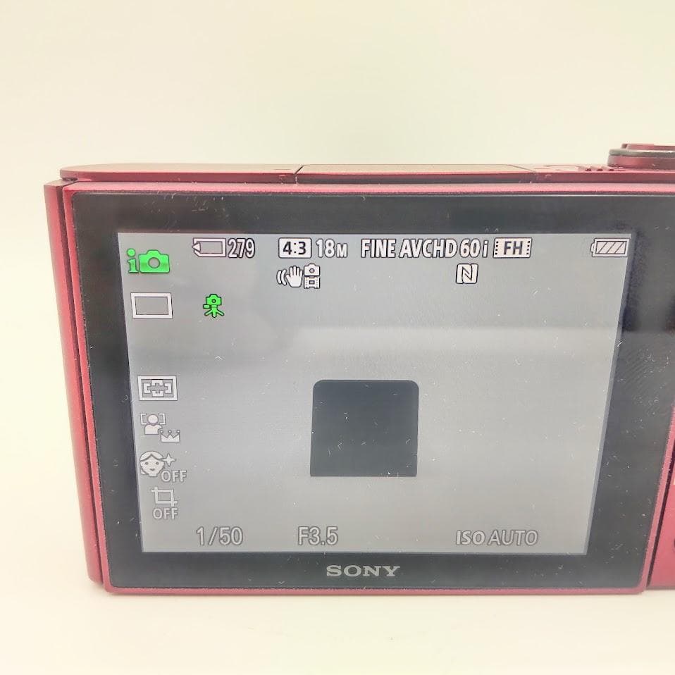 ★箱付 美品★ SONY ソニー DSC-WX500 デジカメ レッド 自撮り