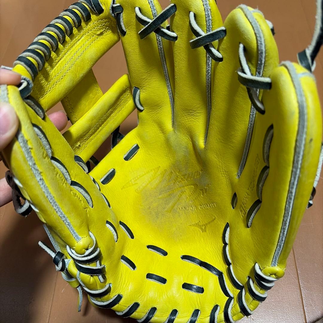 ミズノプロ軟式5DNAイエロー　フランクリンバッティング手袋