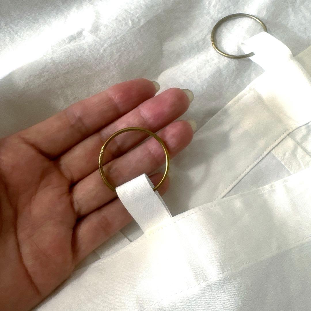 古道具/真鍮リングの大判古布カーテン