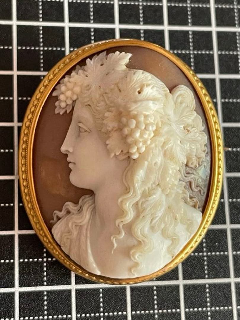 ⬇️【希少】　カメオ ブローチ アンティーク