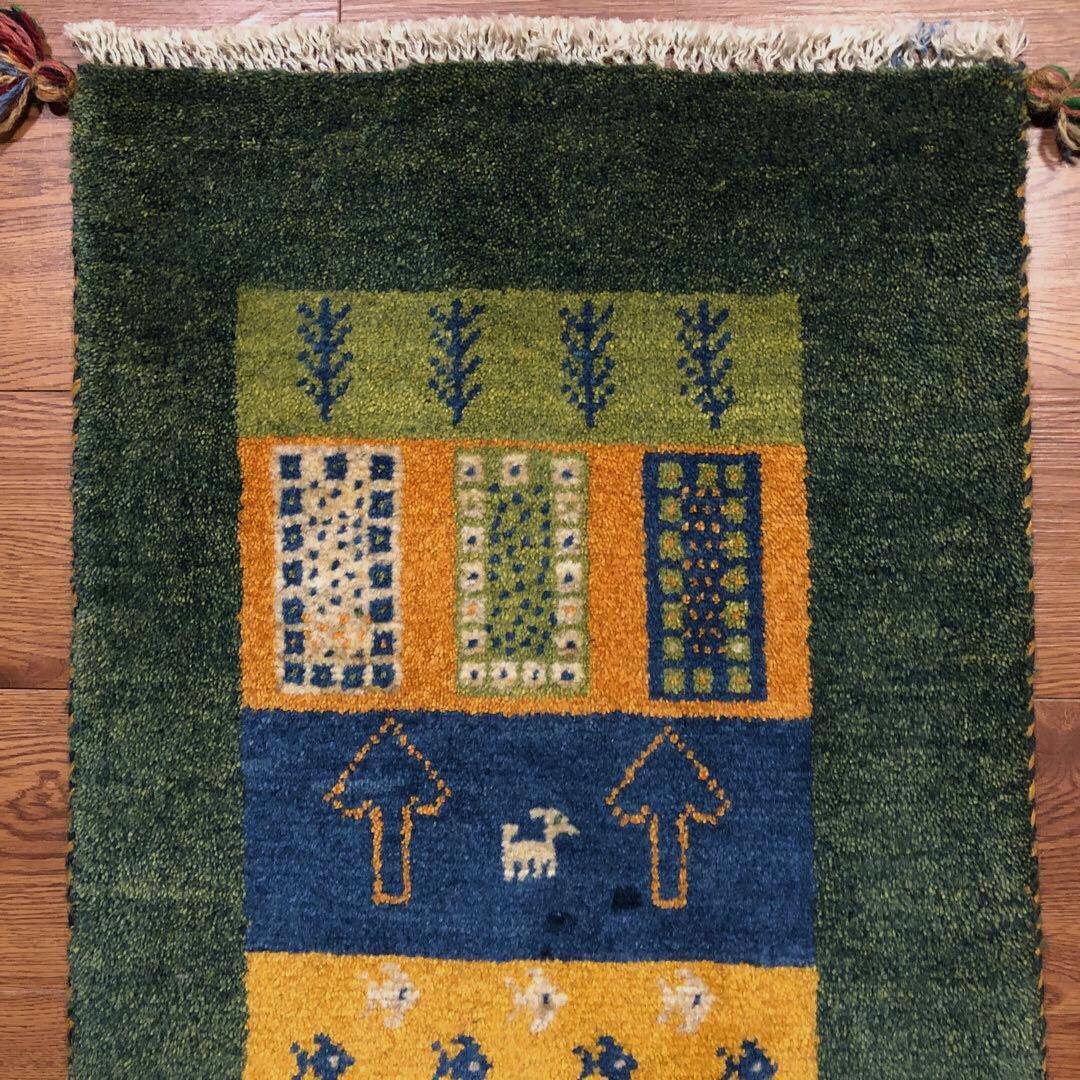 ペルシャギャッベ( ギャベ )ラグ ベッドサイド 廊下 ランナー No.8197