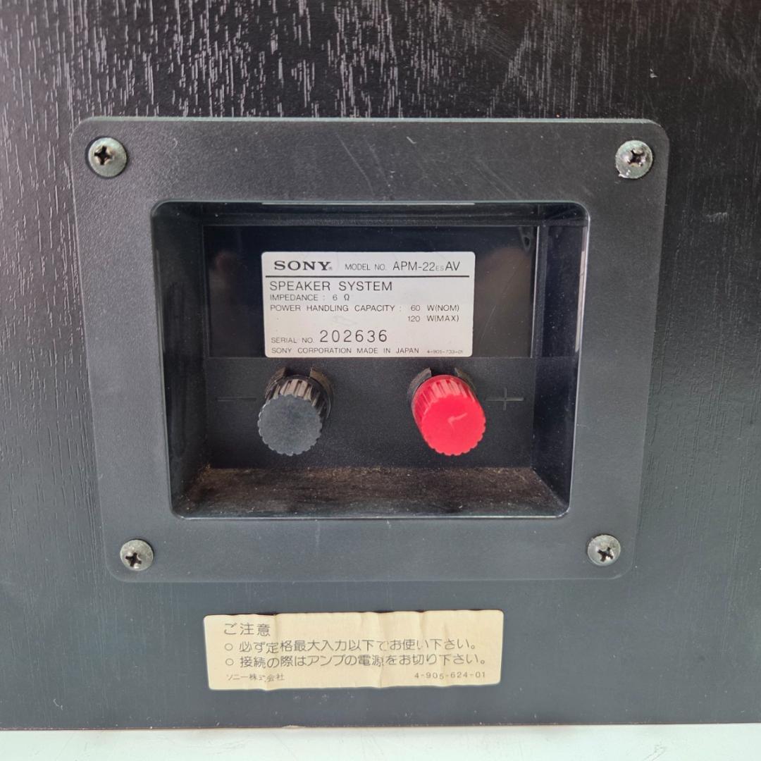 SONY ペアスピーカー APM-22ES 連番 大型スピーカー 木目調 レトロ