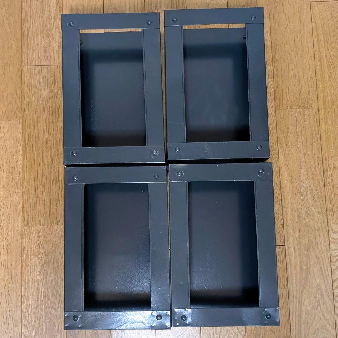 ​【廃盤レア】PUEBCO スチールストレージ 4個セット 刻印有 プエブコ本店