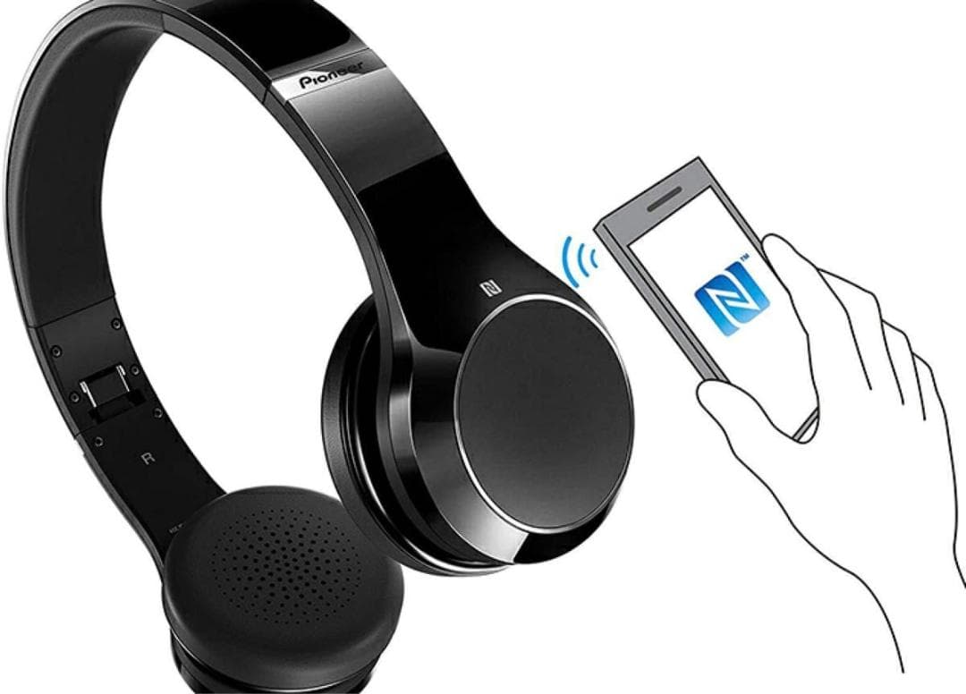 新品 パイオニア ワイヤレスヘッドホン Bluetooth ブラック シンプル