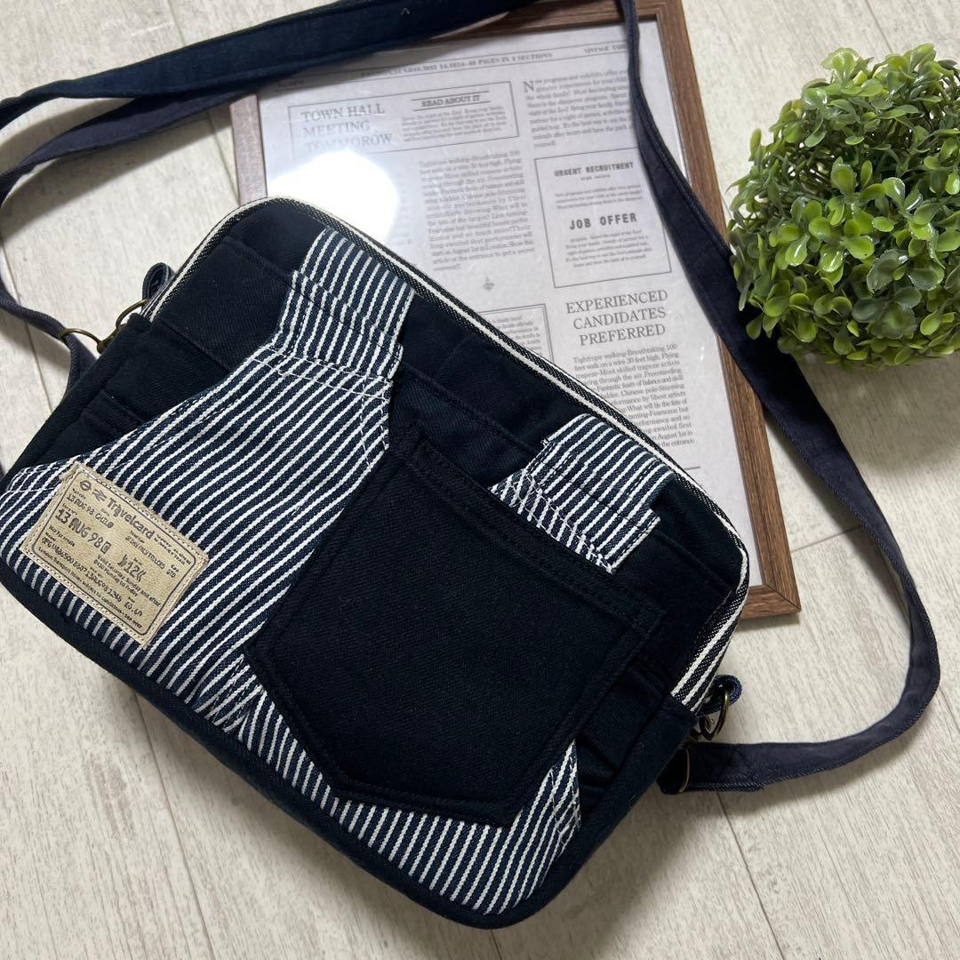 ショルダーバッグ　オーバーオール　デニムリメイク　ハンドメイド　２点