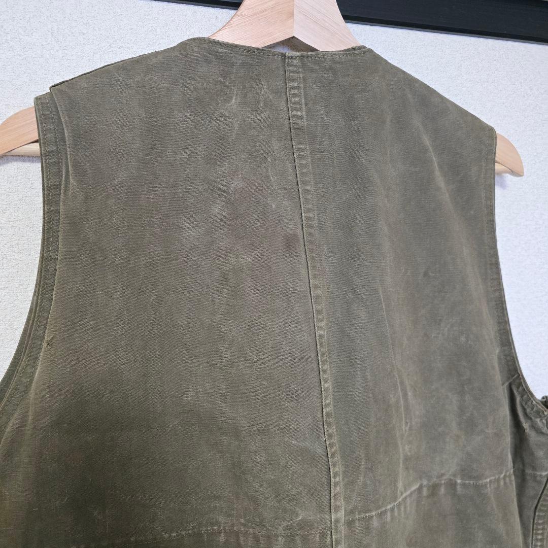 HINSON/ベスト/42/コットン/KHK/無地/40s/ムーンポケット