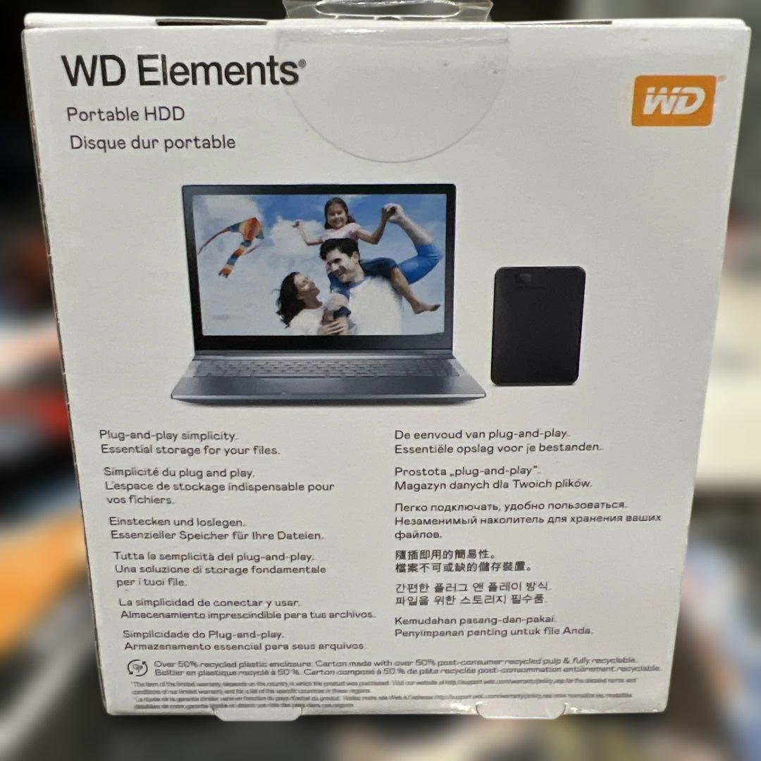 WD Elements 4TB ポータブルHDD USB 3.0