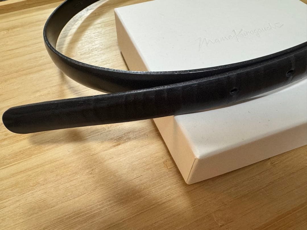 小物 Cow Hide Leather Narrow Belt