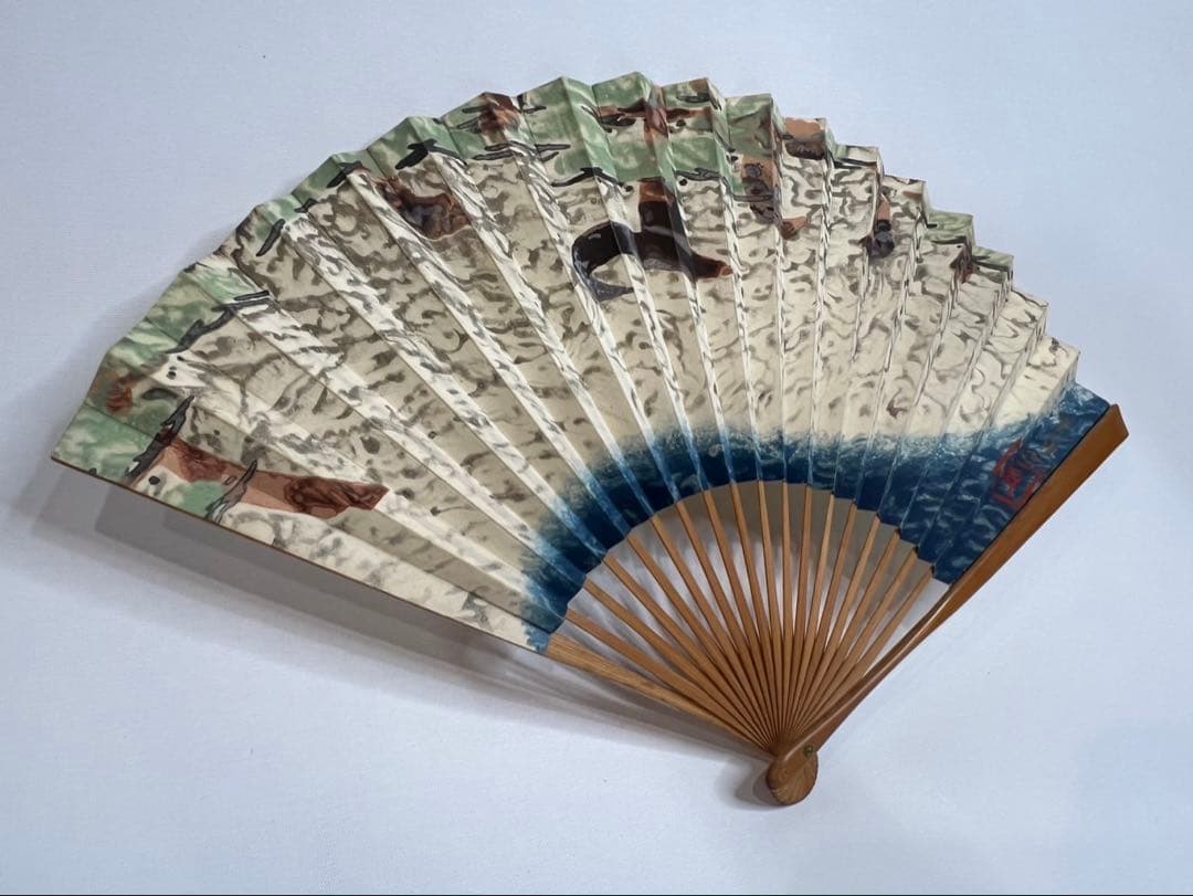 前田青邨 扇面画 日本画 帝室技芸員 文化勲章 萩岡松韻 為書 山田流箏曲