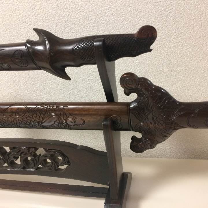 アイヌ  木刀 マキリ  木彫り  貴重品