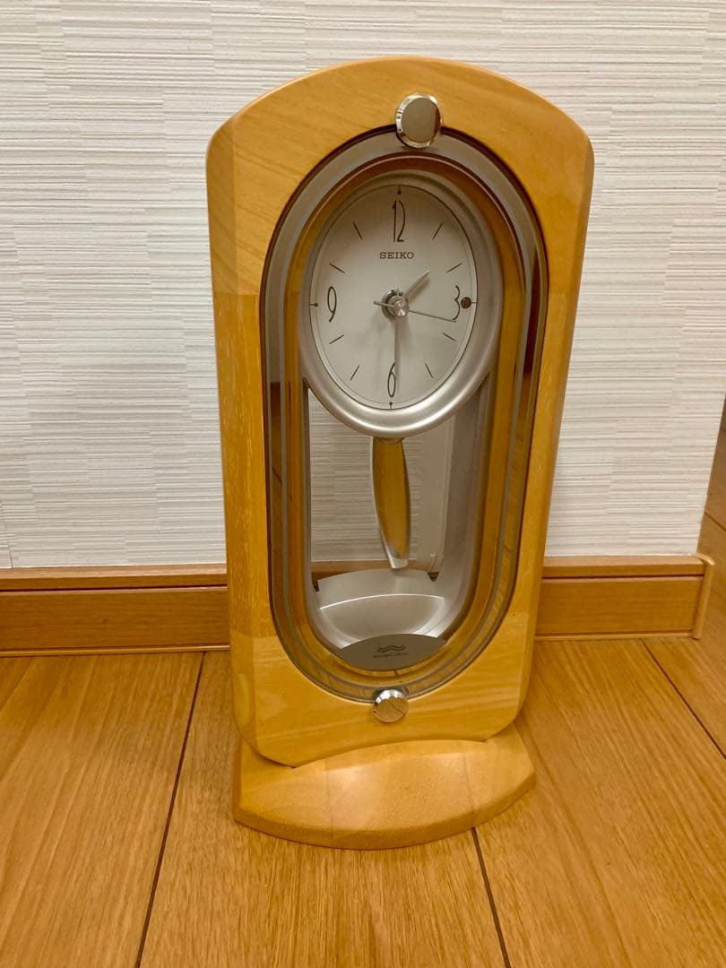 セイコー　木枠　掛置兼用　電波時計　掛時計 PH201B 置き時計