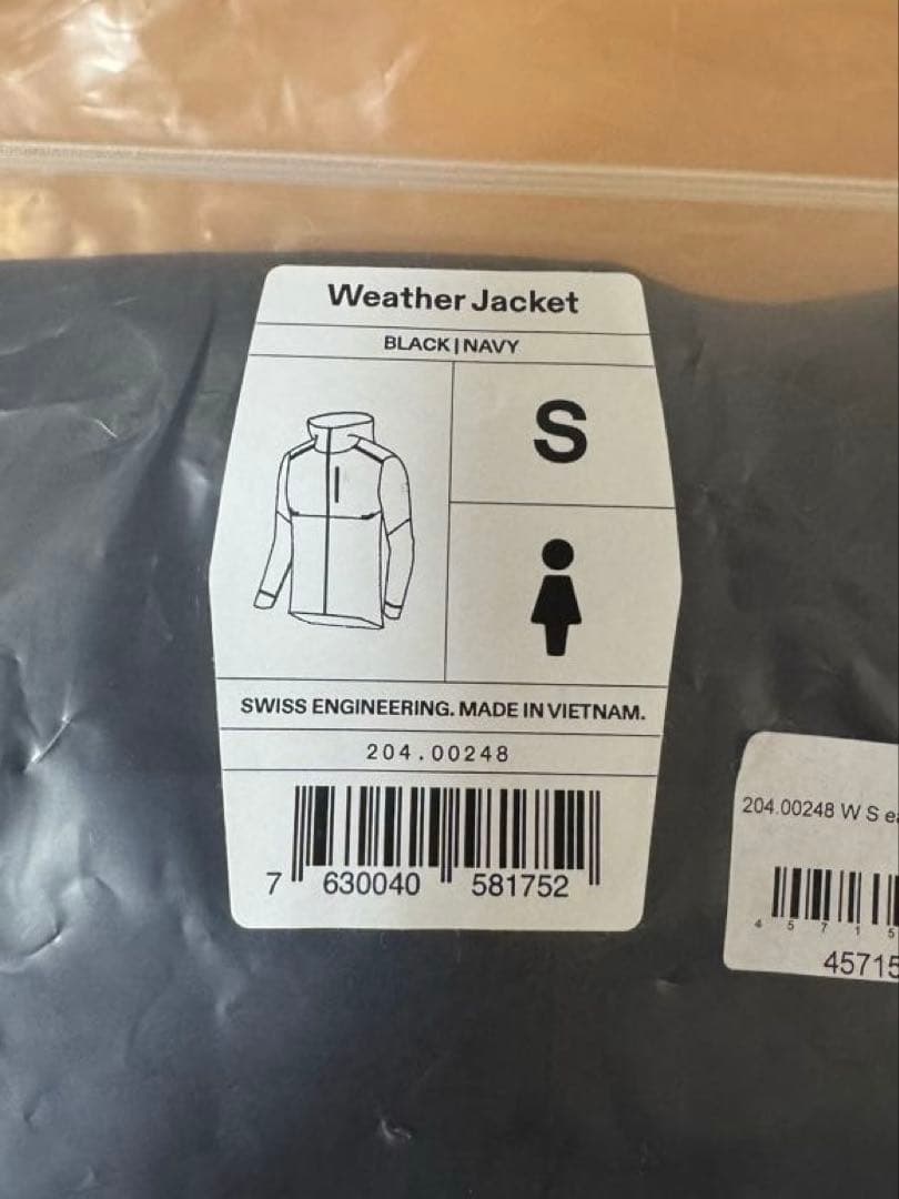 新品On Weather Jacket Sサイズ BLACK/NAVY