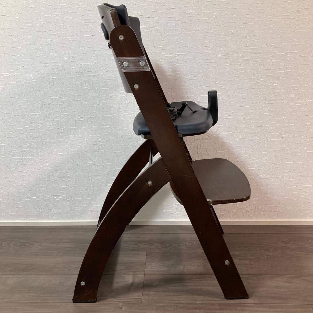 美品 ビヨンドジュニア ハイチェア ベビーチェア マホガニー/ブラックパール