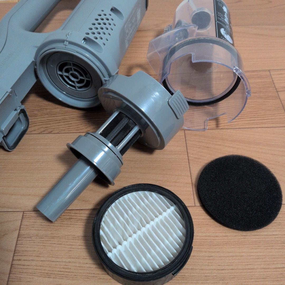 サイクロンスティッククリーナー本体 グレー 充電器付き