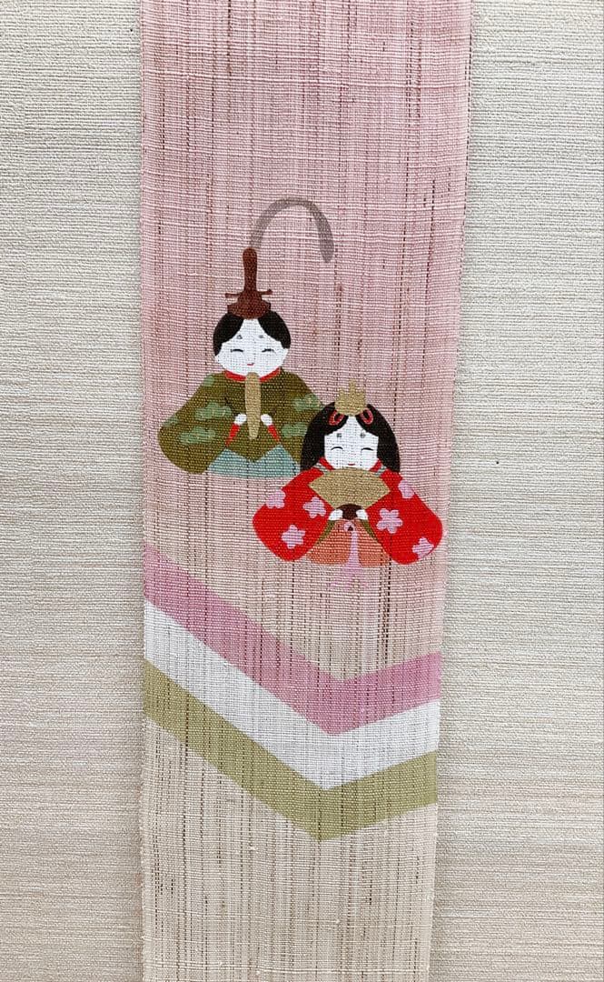 豆タペストリー【三色雛】ひな祭り お節句 お誕生祝い 3月ウォールデコ 新品
