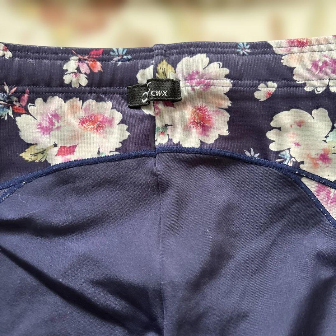 CW-X セットアップ ネイビー フラワープリント ヨガウェアセット