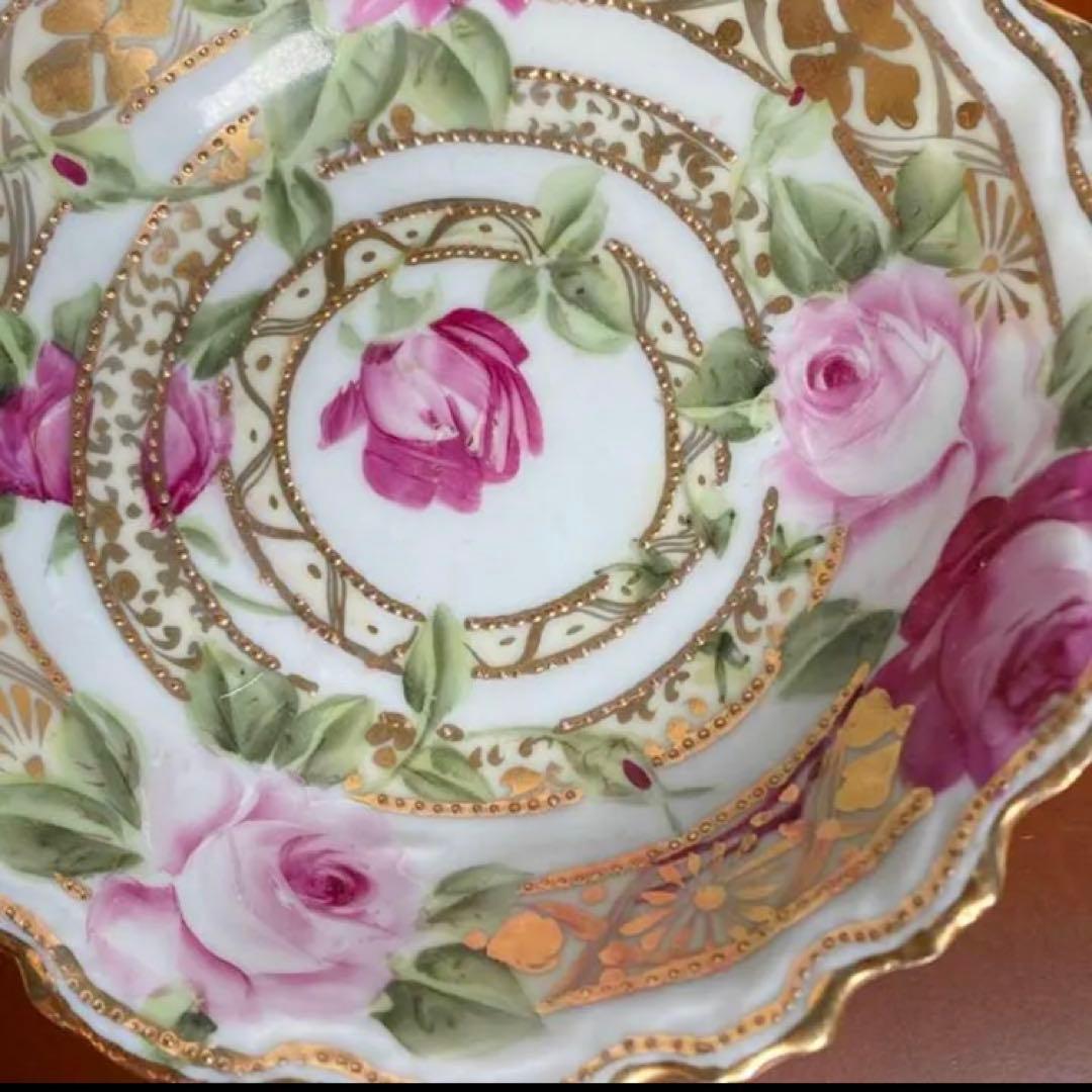 希少　美品　オールドノリタケ　薔薇　スモールボウル　小皿