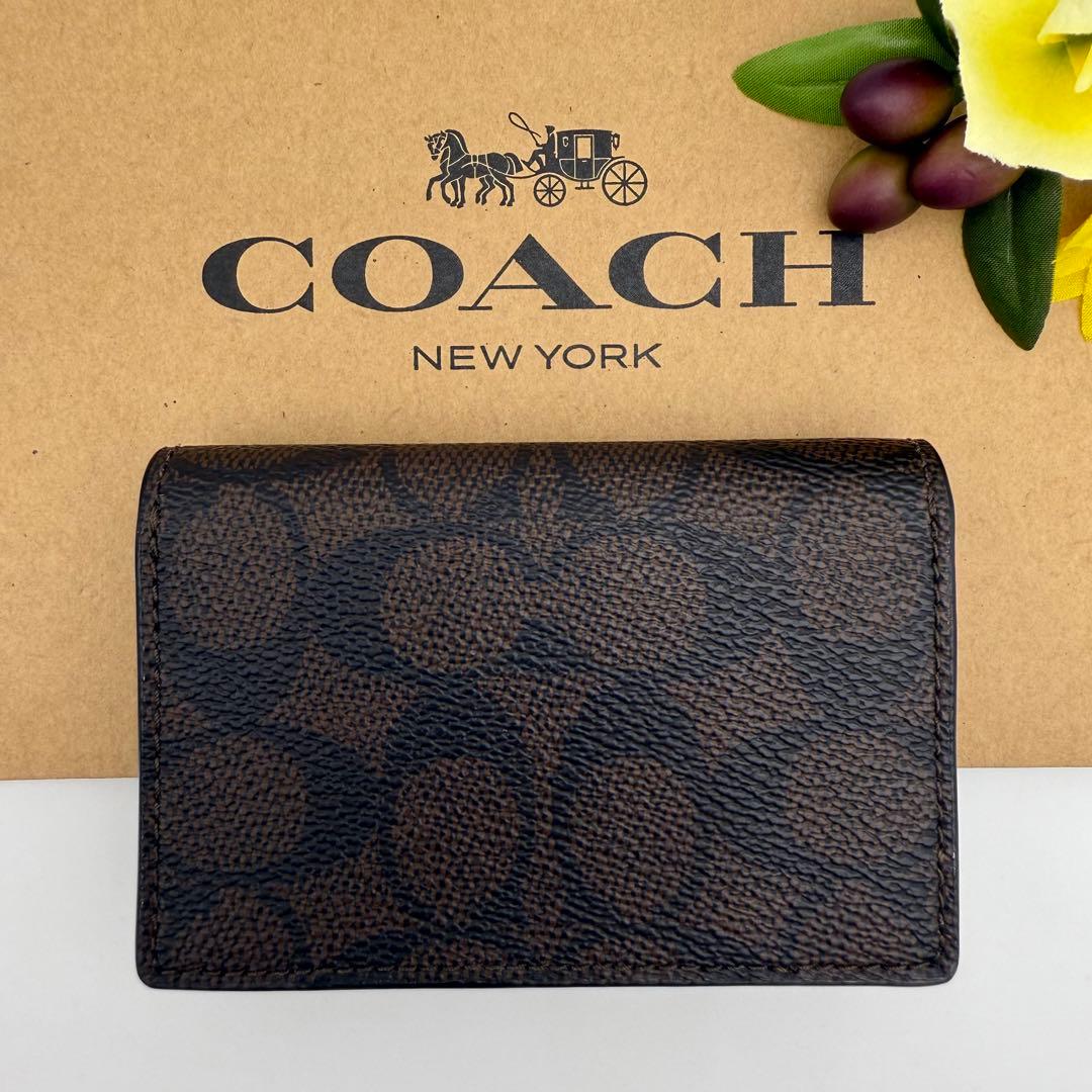 COACH ★大人気★ ビジネス カードケース シグネチャー 名刺入れ 新品