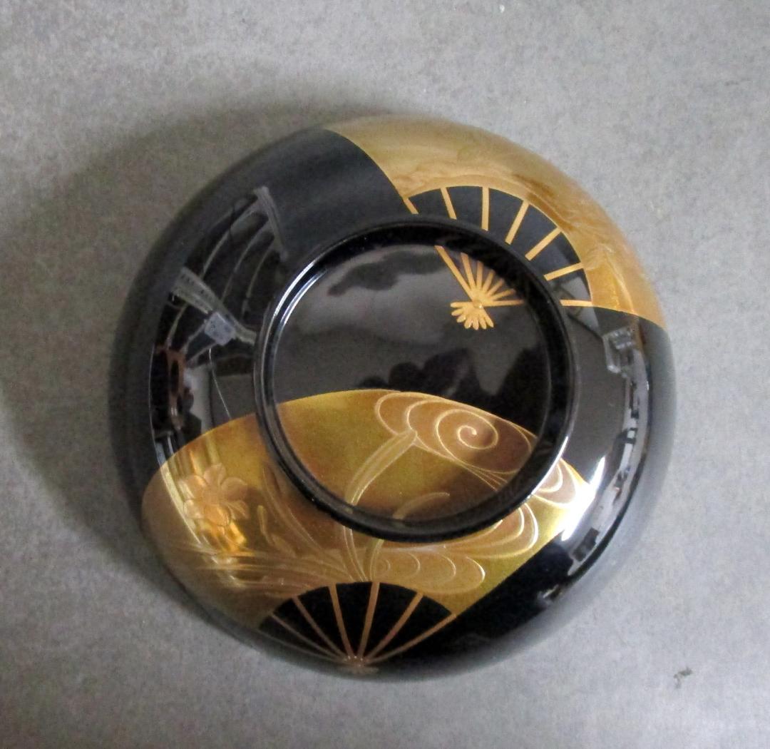 輪島塗［扇面蒔絵 煮物碗］5客揃い　購入先：松坂屋　購入価格：65万円