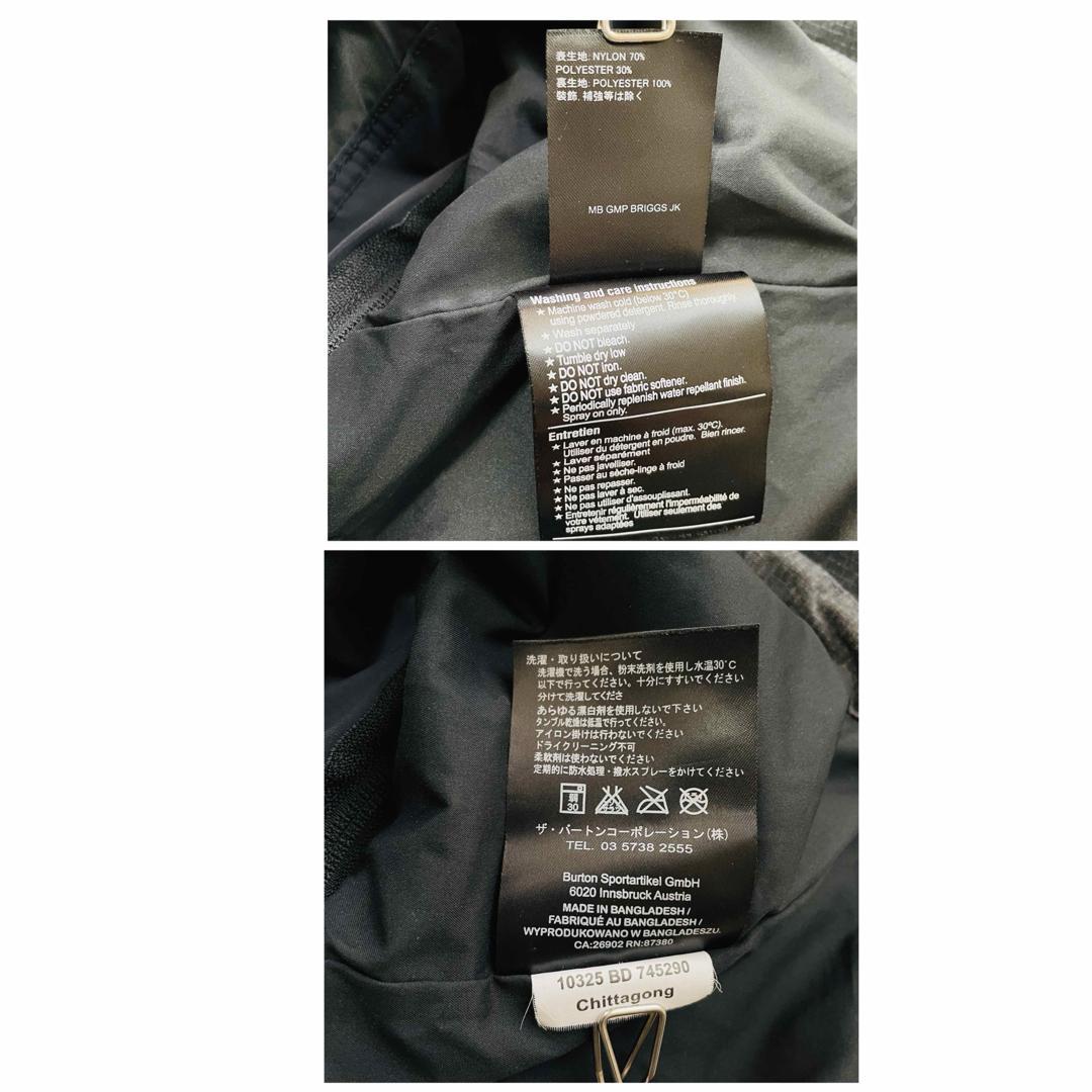 6658【美品】バートン　ジャケット　メンズ スノボウェア　ストライプ　グレー