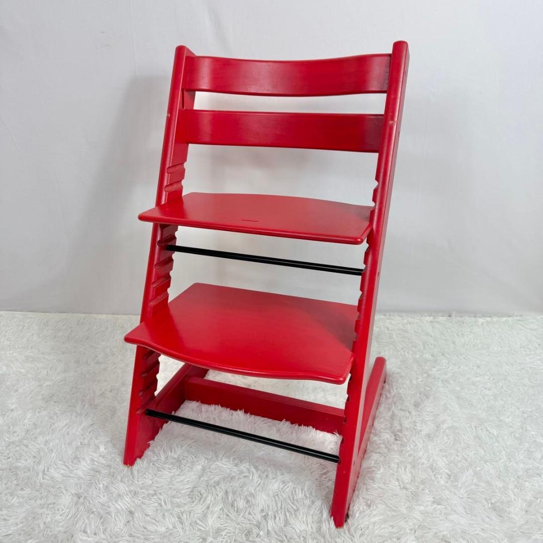 【廃盤】STOKKE ストッケ　トリップトラップ　SN4〜 レッド　827-1