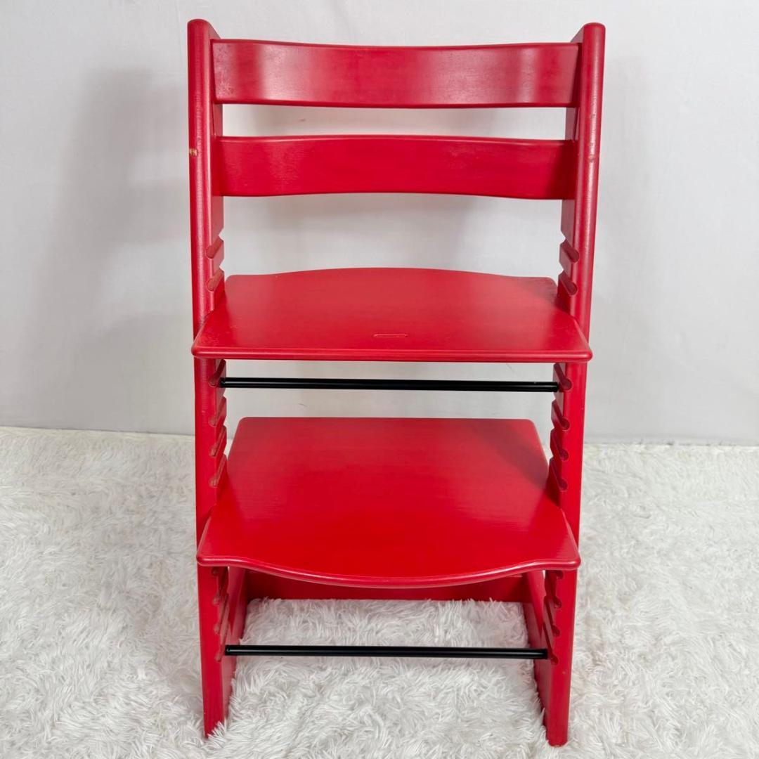【廃盤】STOKKE ストッケ　トリップトラップ　SN4〜 レッド　827-1