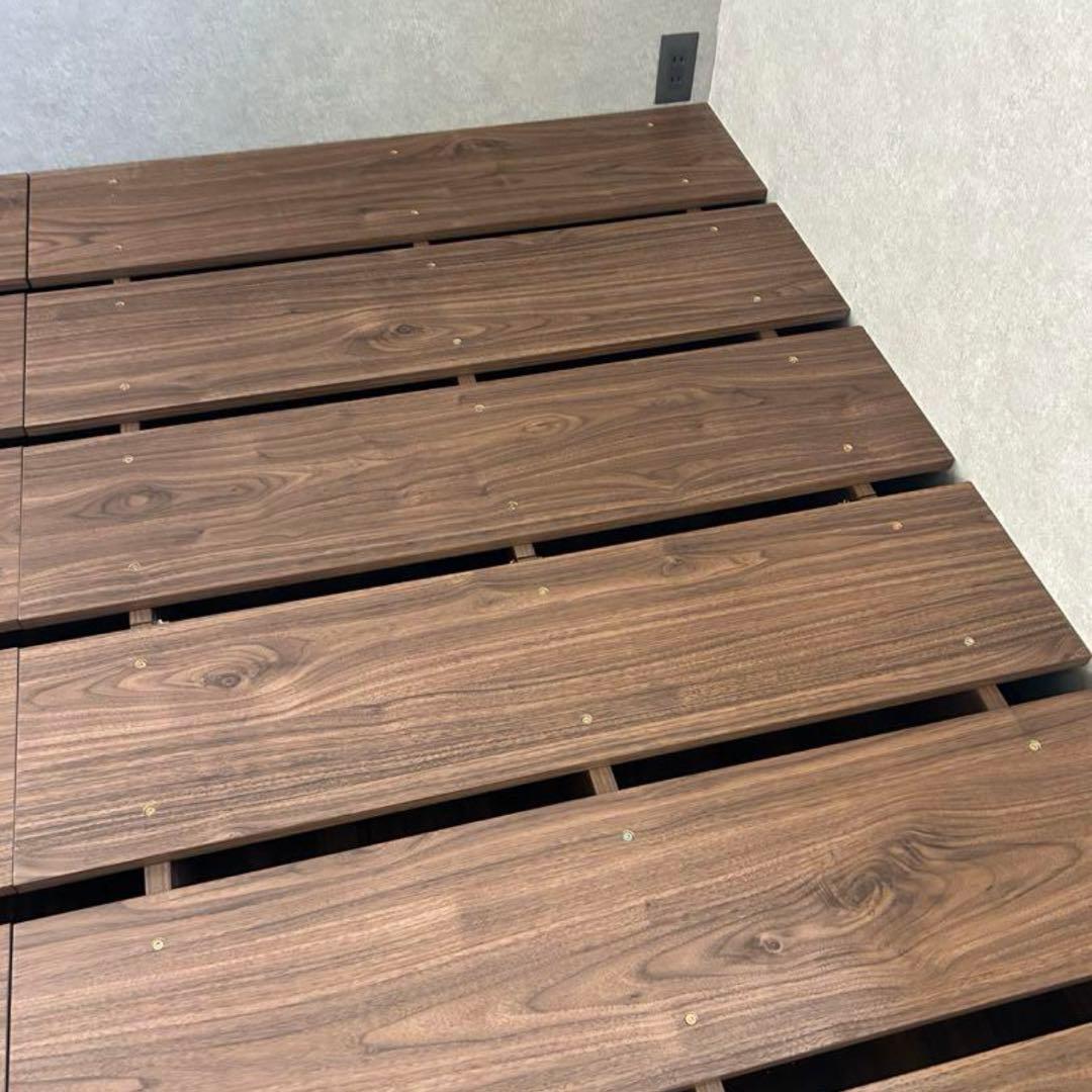 ほぼ未使用　LOWYA ローヤ　シングル　ベッドフレーム　ウォルナット