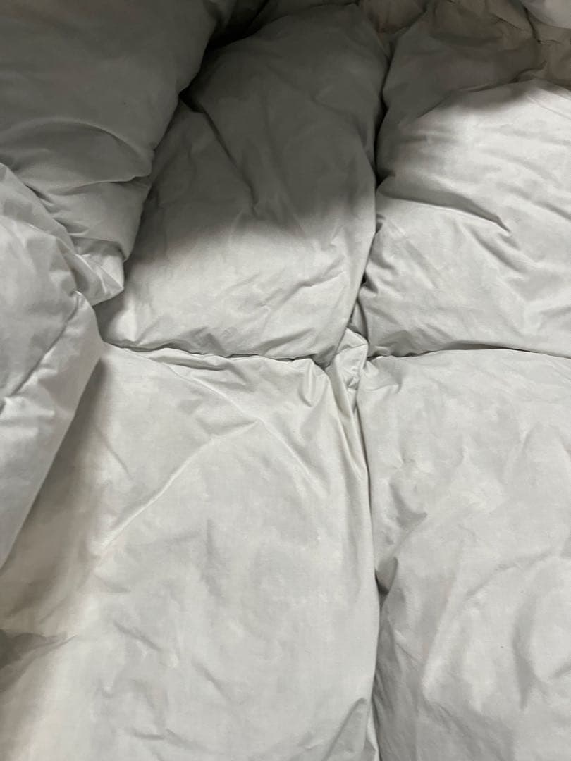 羽毛掛け布団 青系 花柄　スモールフェザー90% 1.6キロ