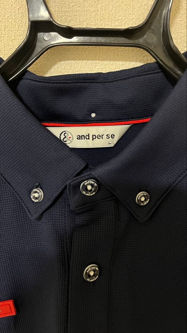 【美品】アンパスィ　ボタンダウン　ポロシャツ